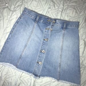 Forever 21 Button Down Denim Skirt Size Small